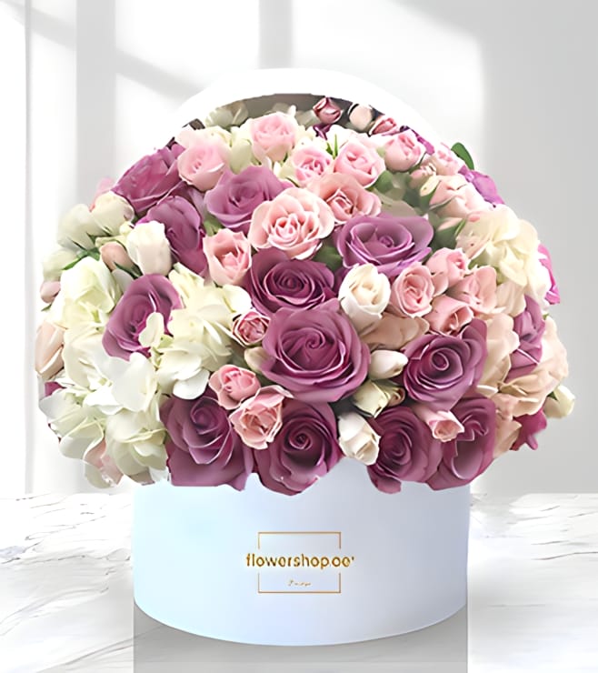 Pretty & Posh Rose Hatbox