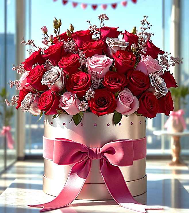 Purely Yours Hatbox, Flowers