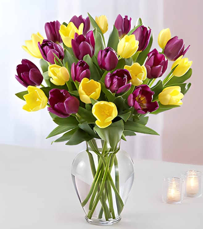 Passion Tulip Bouquet, Purple