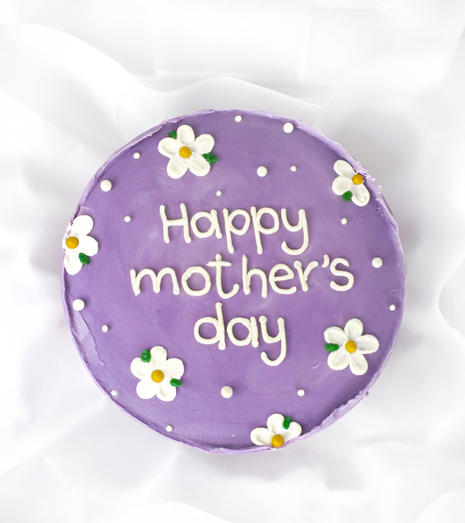 Purple Happy Mom's Day Cake