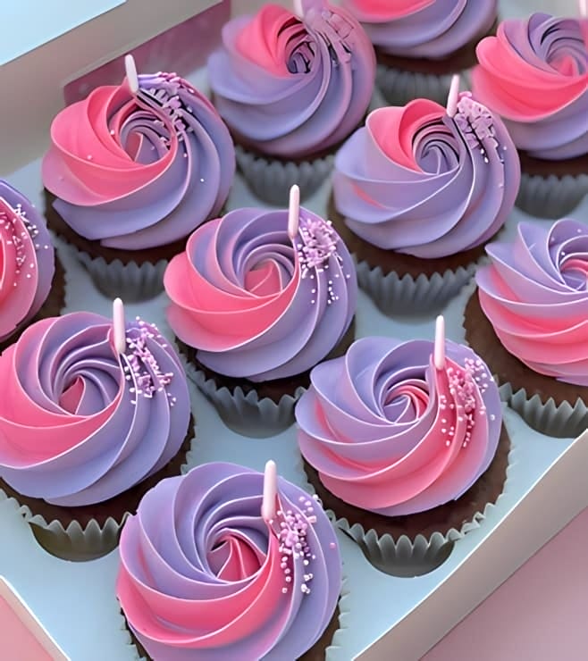 Purple Blush Cupcakes