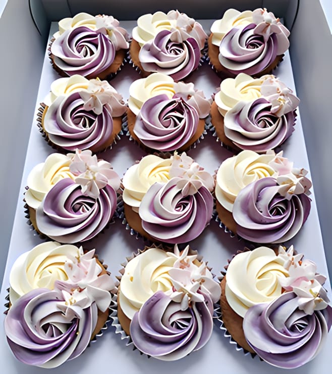 Purple Glam Cupcakes