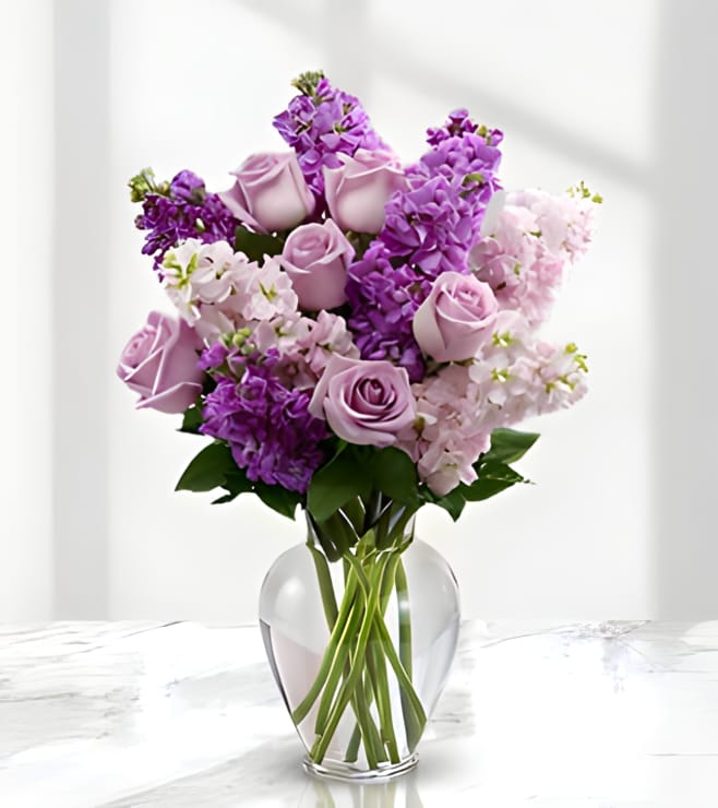 Purple Rhapsody Bouquet, Flowers