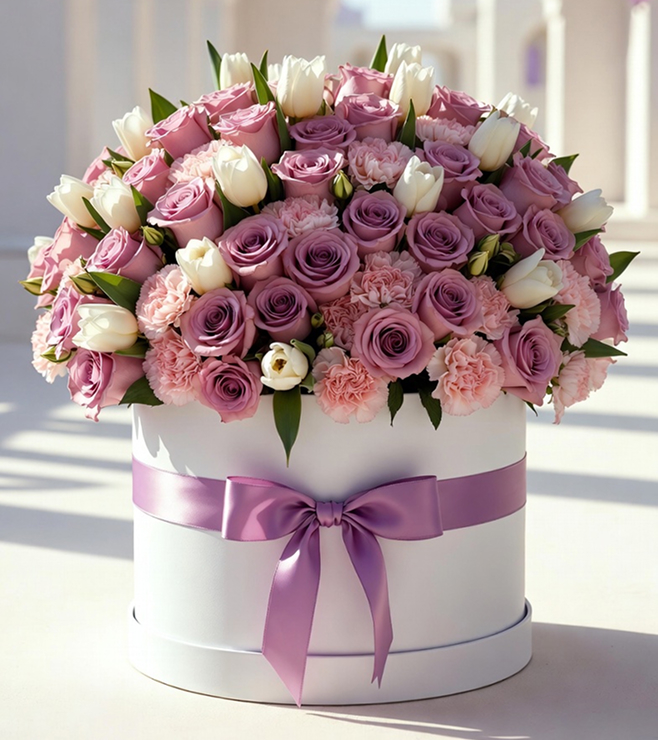 Radiant Eid Hatbox, Flowers