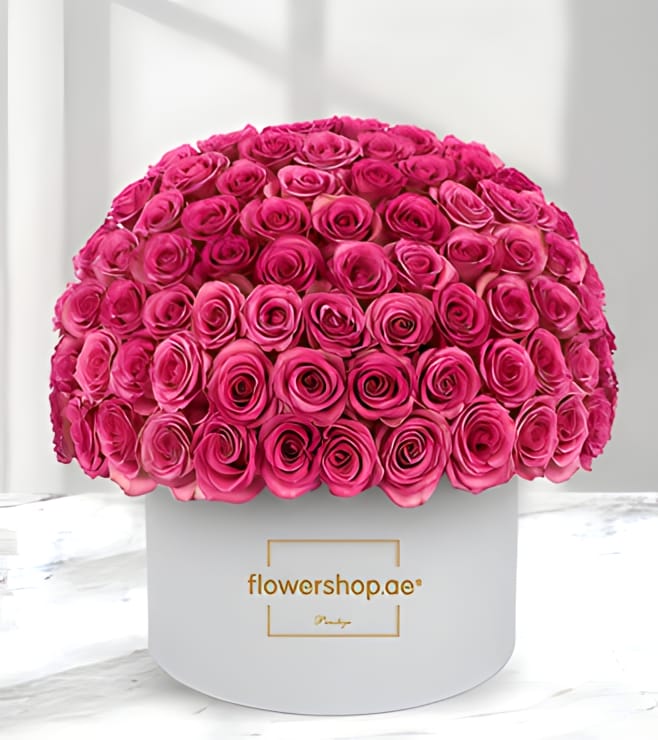 Radiant Charm Rose Hatbox