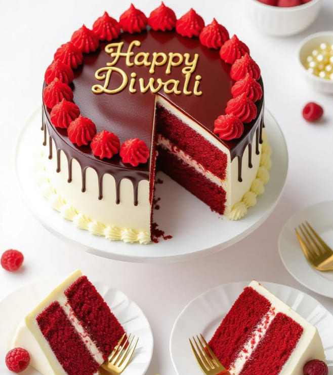 Red Drip Muse Cake