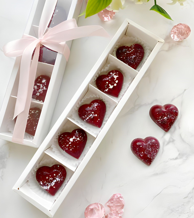 Red Heart Marbled Chocolates, Assorted Chocolates