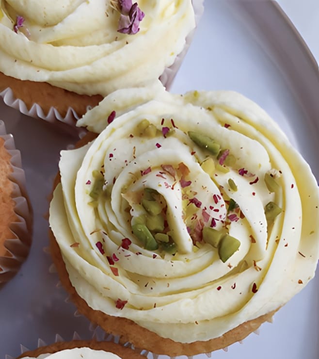 Sprinkled Pistachio Cupcakes, Diwali