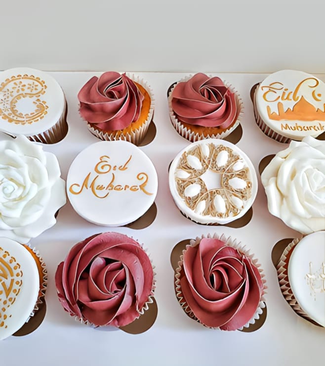 Rosy Eid Cupcakes