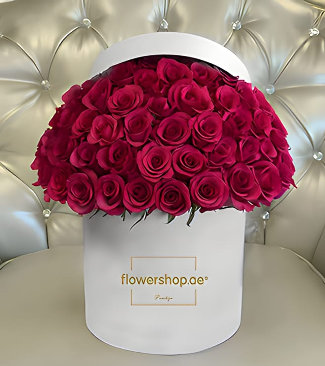 Rosy Splendor Hatbox, Valentine Flowers