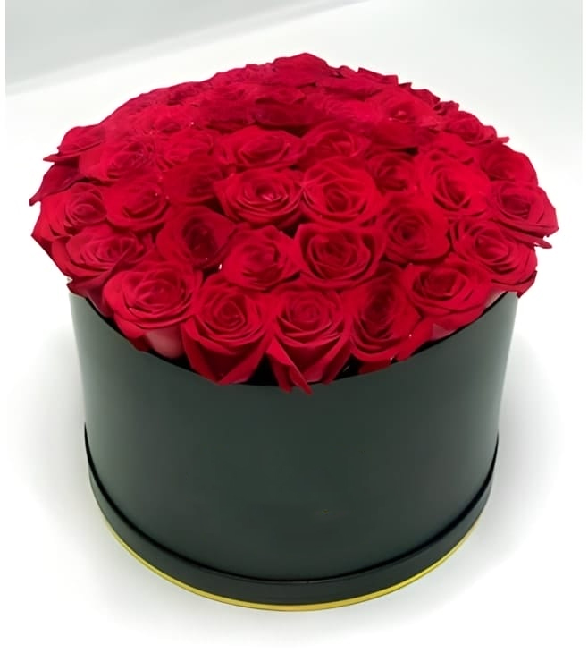 Prestige 50 Rose Black Hatbox, Thinking of You