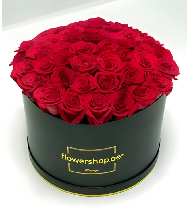 Prestige 50 Rose Black Hatbox, Business Gifts