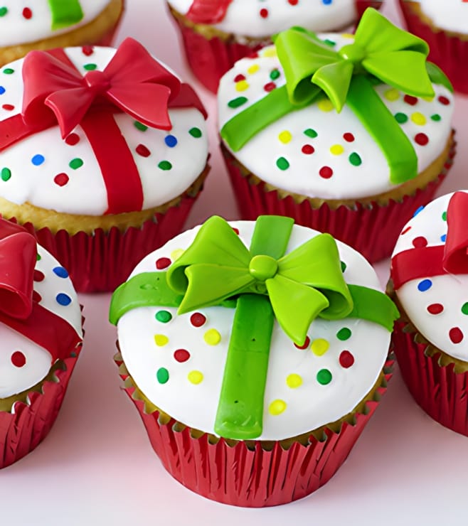 Santa's Gift Cupcakes