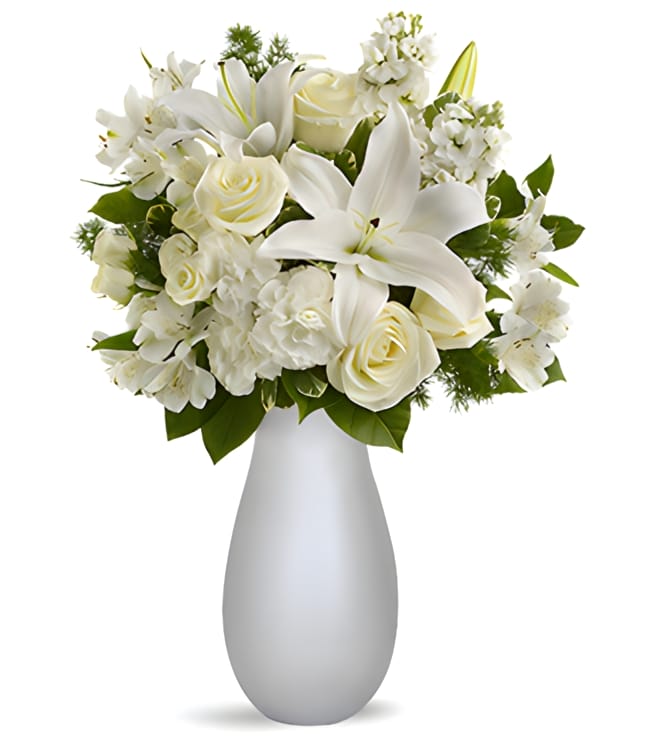 Shimmering White Bouquet, White