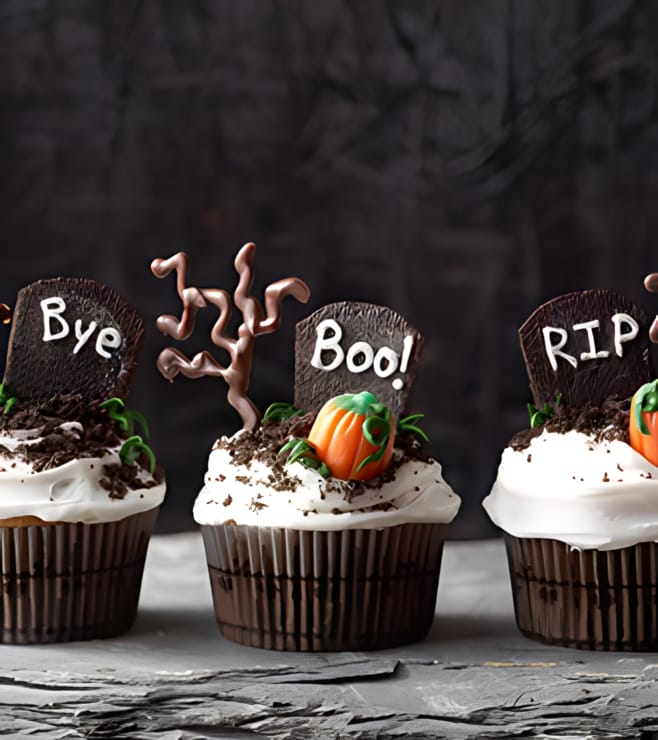 Spooky Graveyard Cupcakes