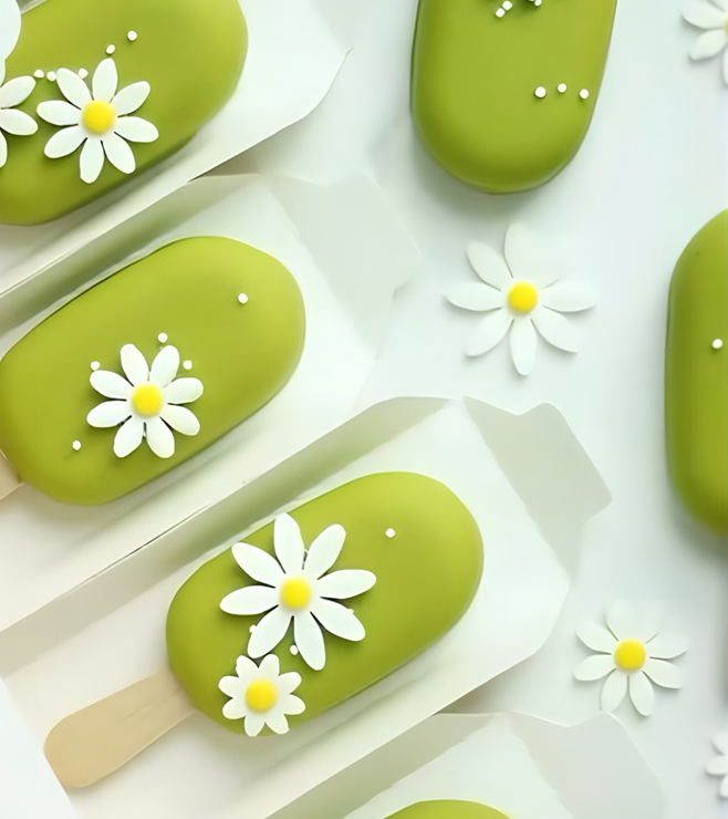 Springtime Green Cakesicles, Easter