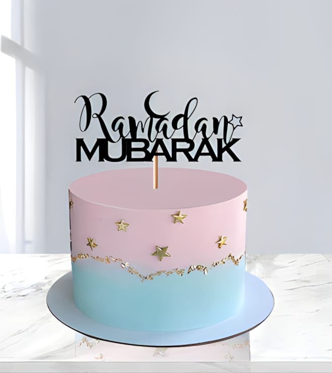 Starry Ramadan Mubarak Cake