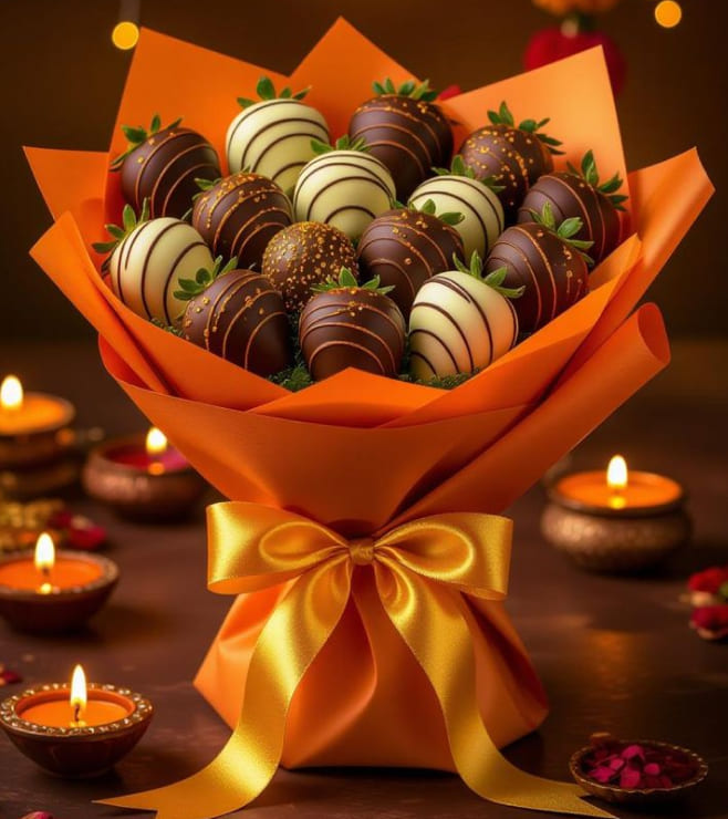Strawberry Bliss Amber Bouquet