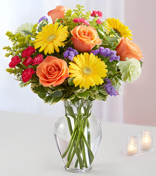 Sunshine Medley Bouquet, Flowers