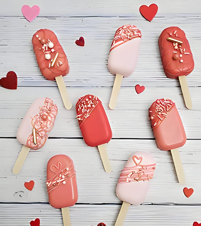 Sweetheart Cakesicles, Valentine's Day