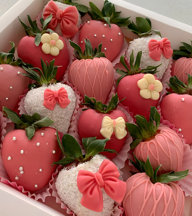 Sweetheart Glow Dipped Strawberries