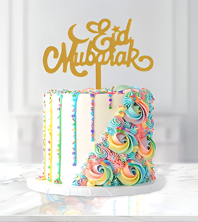 Swirls of Eid Celebration Cake