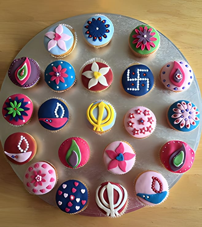 Symbolic Diwali Cupcakes