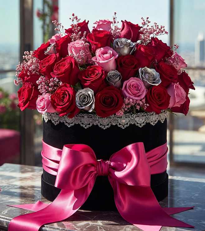 The Valentine Muse Hatbox, Flowers