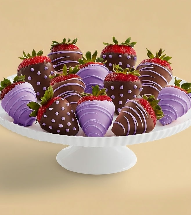 Purple Affection Dipped Strawberries