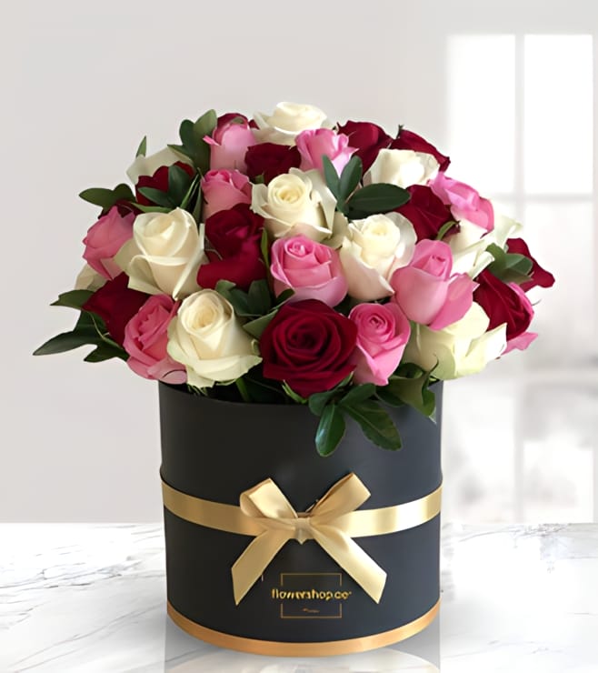Time to Celebrate Hatbox, Roses