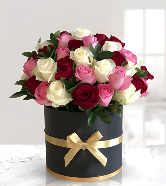 Time to Celebrate Hatbox, Roses