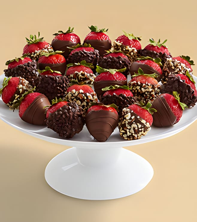 The Dark Side - Two Dozen All Dark Strawberries, Gift Baskets