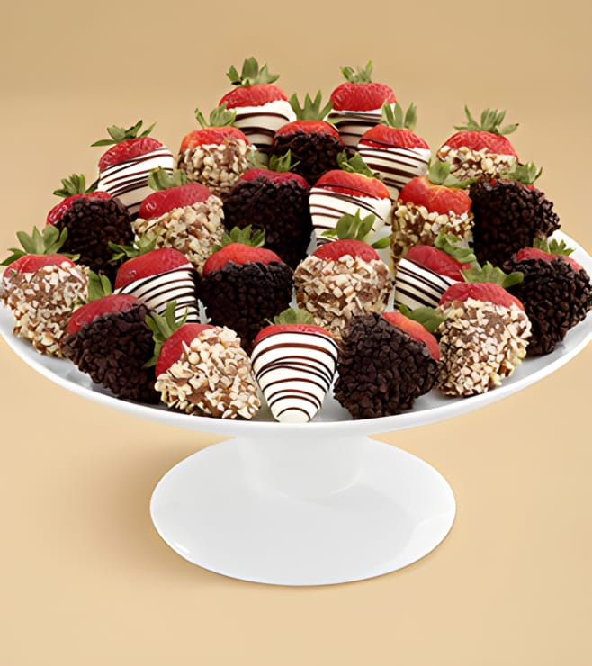 Nuts About Chocolate Covered Strawberries - Two Dozen, Gift Baskets