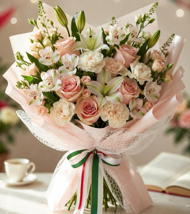 UAE Pastel Rose Bouquet