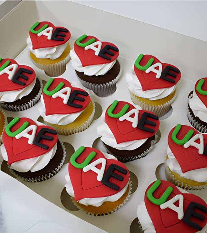 UAE Heart Cupcakes