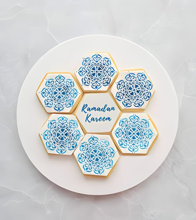 Subtle Blue Ramadan Cookies