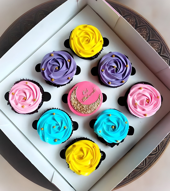 Vibrant Eid-Themed Cupcakes