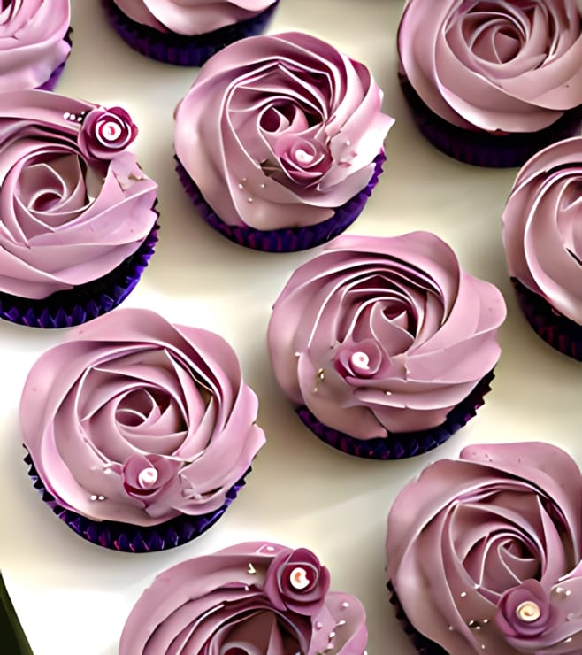 Violet Rose Cupcakes