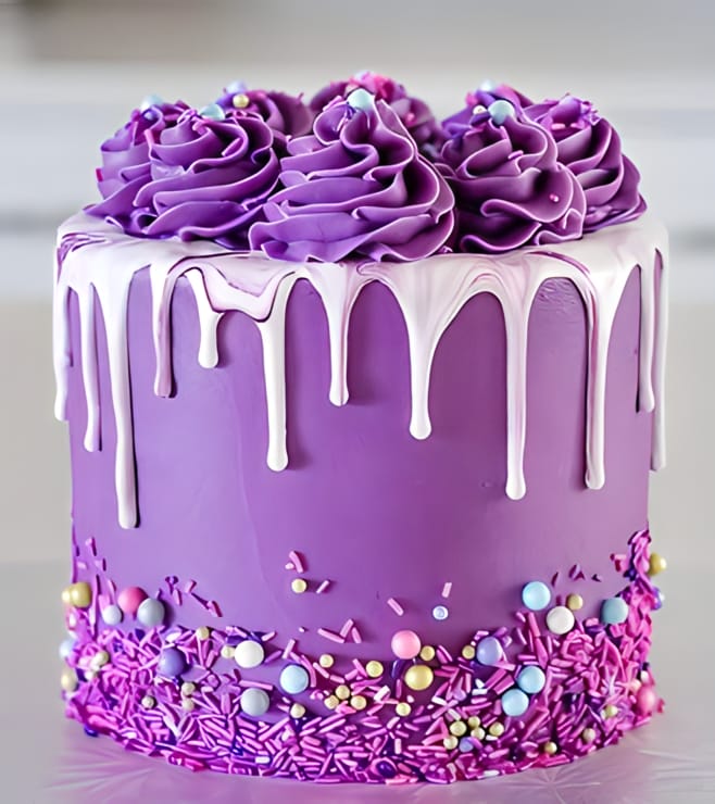 Violet Whimsy Cake, Mother's Day