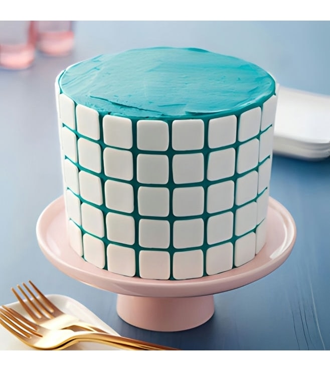 Teal Couture Cake