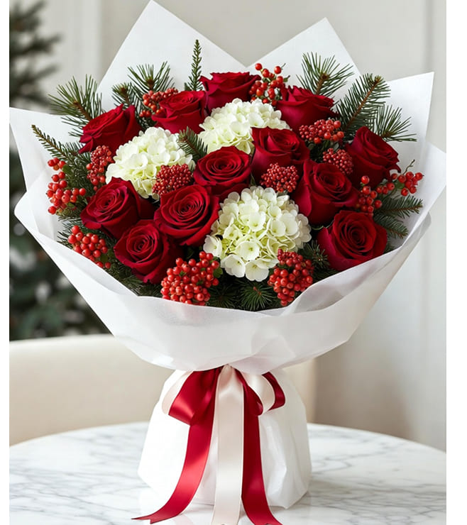 Winter Rose Grand Bouquet, Christmas Gifts