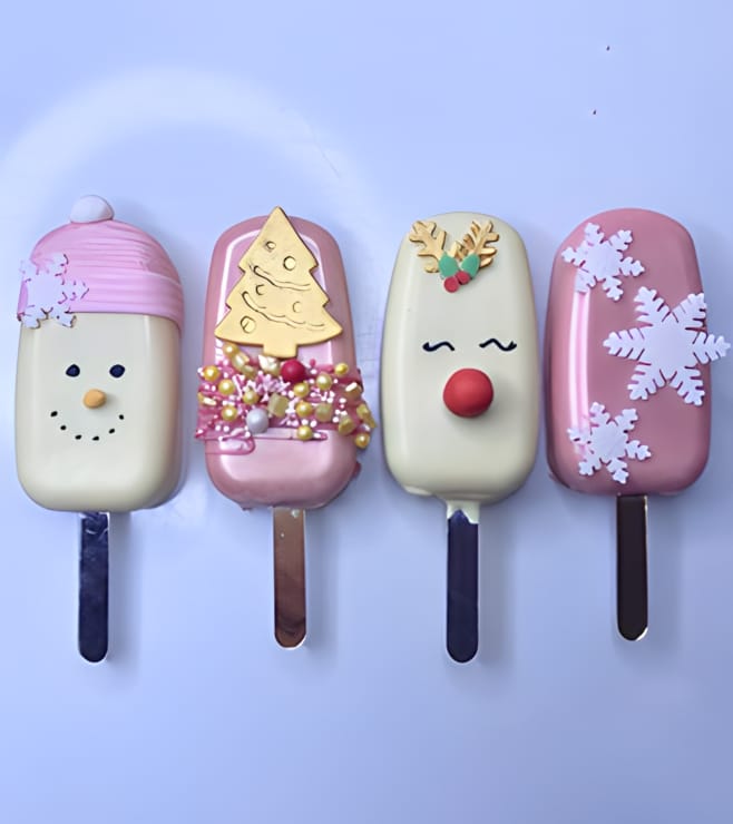 Winter Wonderland Cakesicles, Christmas Cakes