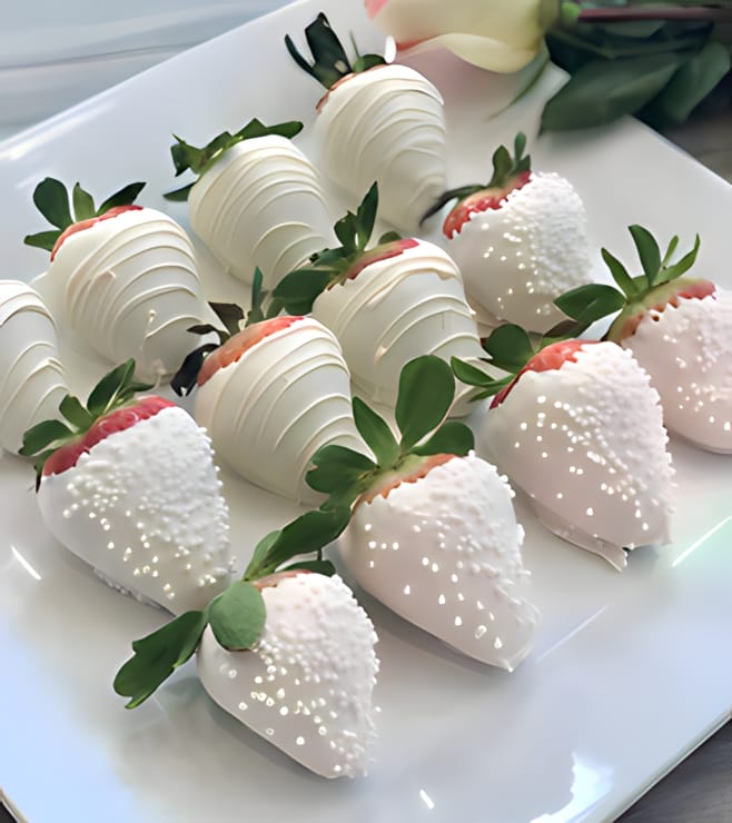 Wintry Dipped Strawberries