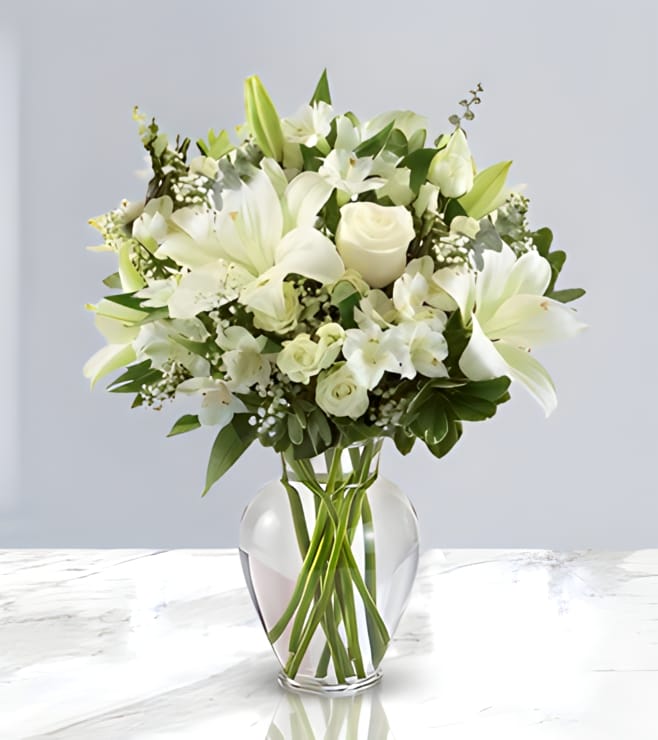 Wondrous White Bouquet, Father's Day