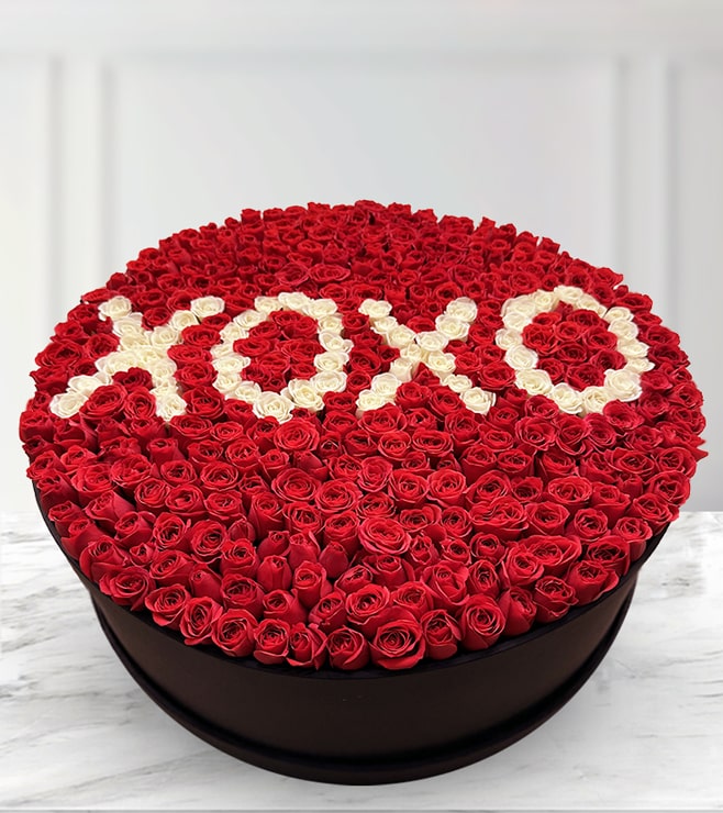 XOXO Red Rose Hatbox, Valentine's Day