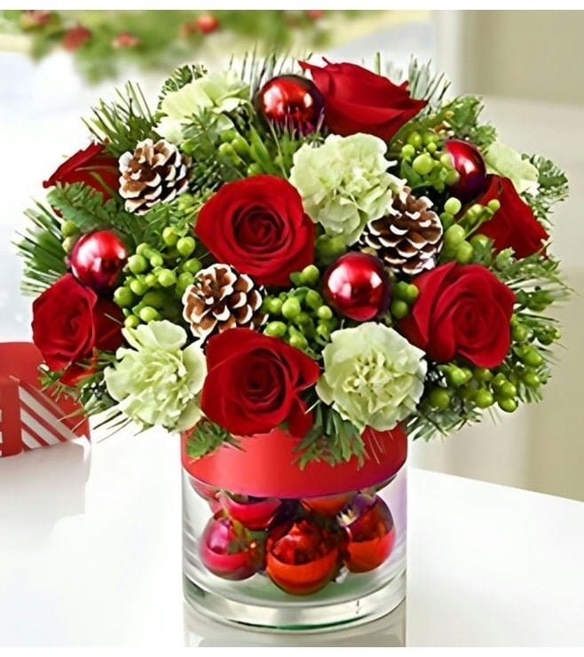Yuletide Shimmer Bouquet, Christmas Gifts