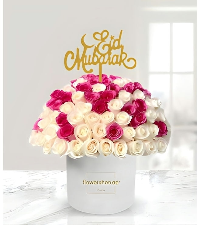 Celebratory Eid Rose Hatbox, Eid Gifts