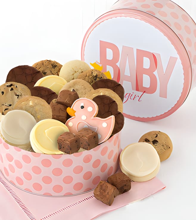 Welcome Baby Girl Gift Box, Gourmet