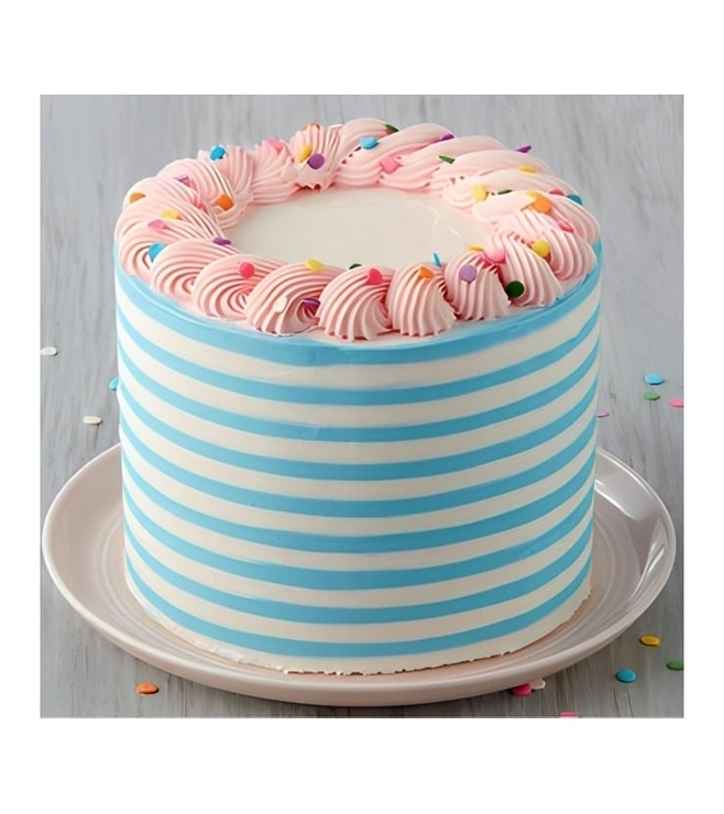 Confetti of Fun - Striped Cake, Customized Cakes