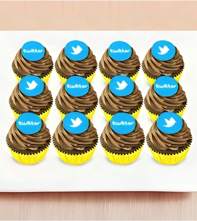 Chocolate Bomb - 12 Cupcakes with Edible Logo, Business Gifts